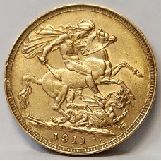 AUSTRALIA 1911 . ONE 1 SOVEREIGN . SYDNEY . GOLD
